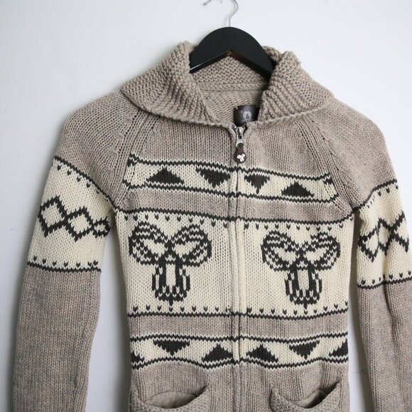 Aritzia TNA Sea to Sky 100% Lambswool Full Zip Cardigan Size XS - Picture 2 of 9